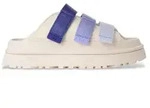 UGG f&uuml;r Damen. 1167430 GoldenGlow Sandalen aus wei&szlig;em, blauem Leder (36), 3 bis 5