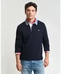Gant f&uuml;r Herren. 2004082 Schweres Navy Chambray-Poloshirt (XS), L&auml;ssig, Baumwolle,