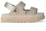 UGG f&uuml;r Damen. 1177852 Goldenstar Crackle Glide Sandalen in Taupe (36), Leder, 3 bis
