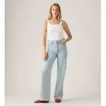 Levi's f&uuml;r Damen. A6081-0079 Blaue Jeans mit weitem Bein und Rippenkorb (27/32),