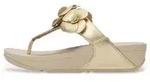 Fitflop f&uuml;r Damen. A4N-675 Lulu Flower Zehensteg-Sandalen aus Platin (36),...