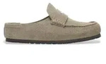 Birkenstock f&uuml;r Damen. 1029710 Wrapped Lederpantoletten Naples (schmale Passform)