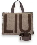 Liu Jo f&uuml;r Damen. 2F6037-T0300 Gro&szlig;e braune karierte Stofftasche (OSFA),...