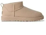 UGG f&uuml;r Damen. 1116109 Beige Classic Ultra Mini Stiefeletten aus Leder (36),
