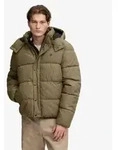 Superdry f&uuml;r Herren. M5012430A Braune Premium-Kapuzenjacke mit Karomuster...