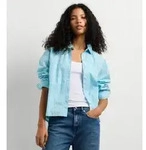 Pepe Jeans f&uuml;r Damen. PL3051566 Gr&uuml;nes Hemd Justine (L), Blau, L&auml;ssig,...