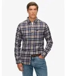Superdry f&uuml;r Herren. M4011047A Blau-rot kariertes Lumberjack-Hemd (S), L&auml;ssig,