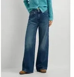 Pepe Jeans f&uuml;r Damen. PL2051127 Blaue Flared Jeans mit Kontrastn&auml;hten (28/32),