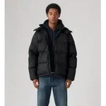 Levi's f&uuml;r Herren. 007SP-0000 Schwarze Rockwell Daunenjacke mit Kapuze (M), L&auml;ssig,