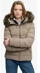 Superdry f&uuml;r Damen. W5012184A Fuji Steppjacke mit Kunstfellbesatz und Kapuze...