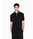 A|X Armani Exchange f&uuml;r Herren. XM001557AF10363UC001 Schwarzes elastisches Poloshirt