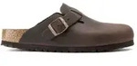 Birkenstock f&uuml;r Herren. 860133 Clogs aus Leder Boston Oiled (Schmale Passform) braun