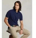 Polo Ralph Lauren f&uuml;r Herren. 710782592008 Marineblaues Piqu&eacute;-Poloshirt (L),