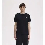 Fred Perry f&uuml;r Herren. M1588 Twin Tipped T-Shirt schwarz (S), L&auml;ssig,...