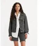Levi's f&uuml;r Damen. A1743-0000 90er Jahre Trucker Jacke schwarz (S), L&auml;ssig,