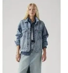 Levi's f&uuml;r Damen. A1743-0004 90er Jahre Trucker Jacke blau (L), L&auml;ssig, Baumwolle,