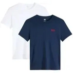 Levi's f&uuml;r Herren. 79681-0027 Set 2 Grafik-T-Shirts wei&szlig;, marineblau (M), L&auml;ssig,