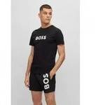 BOSS f&uuml;r Herren. 50491706 Schwarzes T-Shirt mit Kontrast (XL), L&auml;ssig,...