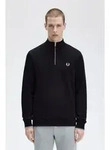 Fred Perry f&uuml;r Herren. M3574 Sweatshirt mit halbem Rei&szlig;verschluss schwarz...