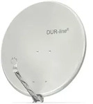 DUR-line Select 75/80 Hellgrau - Alu Sat-Reflektor