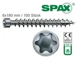 6,0x180 mm SPAX Zylinderkopfschrauben "IN.FORCE", T-Star plus Wirox, 100 St&uuml;ck