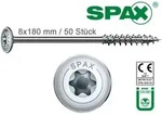 8,0x180 mm SPAX Tellerkopfschrauben "HI.FORCE", T-Star plus Wirox, 50 St&uuml;ck