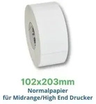 Zebra Z-Select 2000T, Etikettenrolle, Normalpapier, 102x203mm, 880134-203
