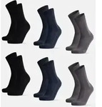 BAMBOO CREW SOCKEN - 6-Pack - Schwarz | Grau | Marineblau - 39-42