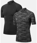 POWER KOMPRESSIONS T-SHIRT - Schwarz | Grau Camo - 2XL