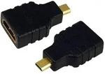 LogiLink HDMI-Adapter, Micro-D/M zu A/F, 4K/30 Hz, schwarz