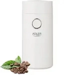 Adler AD 4446ws Elektrische Kaffeem&uuml;hle Wei&szlig;-Silber aus Edelstahl 150 W
