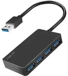 LogiLink USB 3.2 Gen1 Hub 4 Port Schwarz