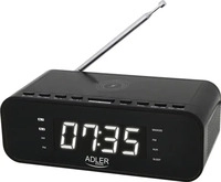 Adler AD 1192B Wecker mit kabellosem Ladeger&auml;t, digital, mit FM Radio und...