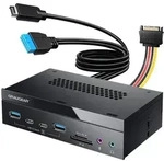 GRAUGEAR Multi Frontblende 5,25 Zoll mit USB Hub und Kartenleser