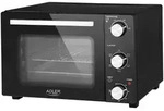Adler AD 6024 Mini-Backofen 22 Liter, Schwarz, 0-230&deg;C, mit Timer-Endarbeitston und