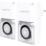 LogiLink Mechanische Zeitschaltuhr im 2er Set, IP44, f&uuml;r Outdoor