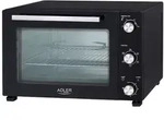 Adler AD 6026 Elektrobackofen 48 L mit Umluft Timer und Drehspie&szlig; Schwarz