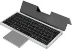 LogiLink Kabellose Multi-Device-Tastatur Bluetooth 5.1 mit Trackpad & Cover, Grau
