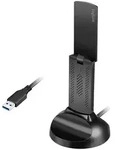 LogiLink Wi-Fi 6E USB-Adapter mit magnetischer Halterung, 5.8 GHz, WPA/WPA2, WPA3, 5