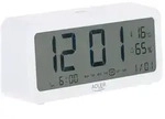 Adler AD 1195w Digitaler Wecker batteriebetrieben mit Temperaturanzeige Wei&szlig;