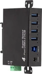 LogiLink USB 3.0 Industrie-Hub, 4 Ports, 5 Gbit/s, 10 W, Schwarz (UA0443)