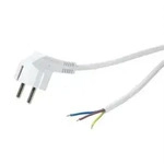 LogiLink Kabel Stecker 90&deg; zu offenem Ende 1,5m wei&szlig;