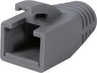 LogiLink Knickschutzt&uuml;lle f&uuml;r RJ45-Stecker, 8,0mm, Grau, 10 St&uuml;ck (MP0034)