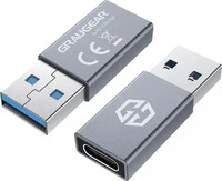 GRAUGEAR USB Type C auf Type A Adapter USB 3.2 Gen2 10 Gbit s (G-AD-CTA-10G)