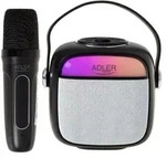 Adler AD 1199 Karaoke Lautsprecher mit Mikrofon SD USB AUX Bluetooth schwarz