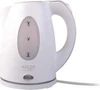 Adler AD 1207 Wasserkocher 1,5 Liter Wei&szlig; 2000 Watt Abschaltautomatik