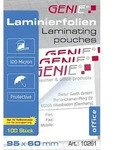 GENIE Laminierfolien Visitenkarten Format 95 x 60 mm 100 Mikron 100 St&uuml;ck