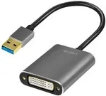 LogiLink USB 3.0-Adapter USB-A/M zu DVI/F 1080p schwarz 0,1 m