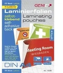 GENIE Laminierfolien DIN A4 80 Mikron selbstklebend 25 St&uuml;ck