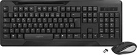 LogiLink Kabelloses Tastatur Maus Set 2,4 GHz 1000 dpi Schwarz (ID0194)